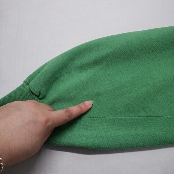 Vintage Ann Taylor Collar Sweatshirt Womens Medium Green Oversized Baggy Faded - Picture 13 of 16